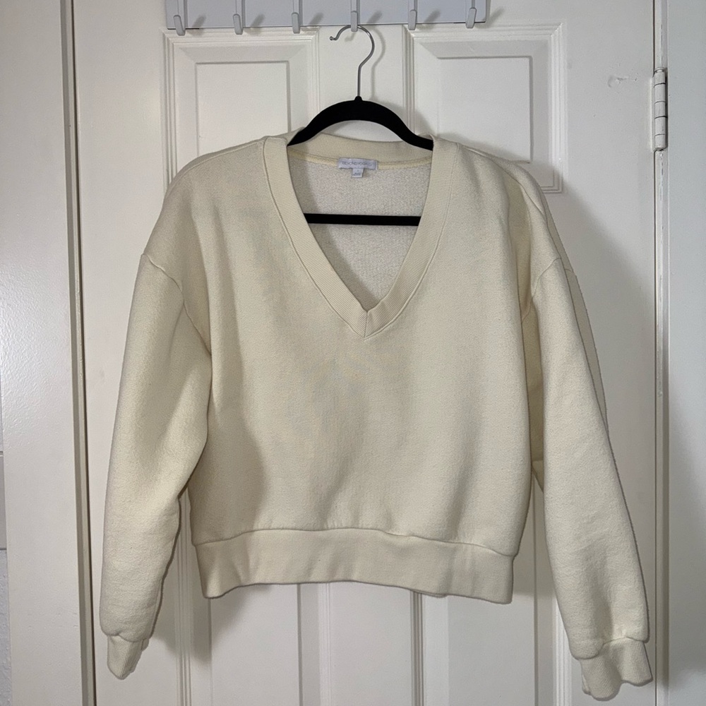 Beyond Yoga Cream V-Neck Sweater